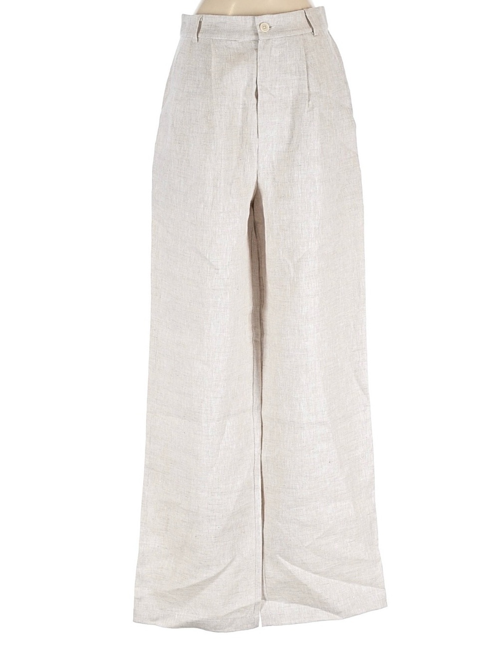 Reformation Linen Wide Leg Pant Oatmeal 0